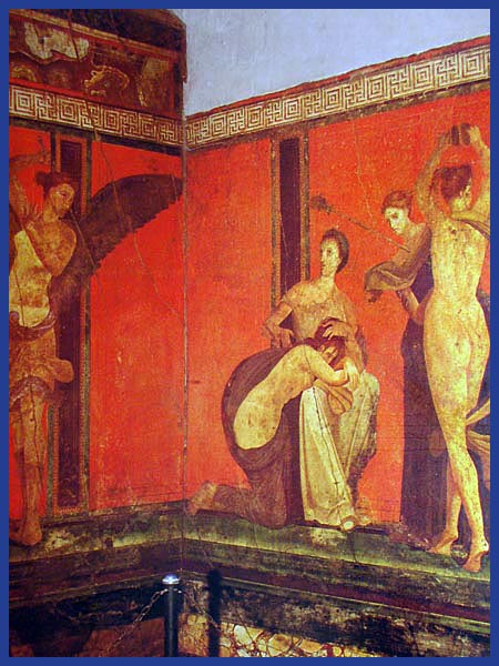 Настенная живопись на Вилле Мистерий, Помпеи.